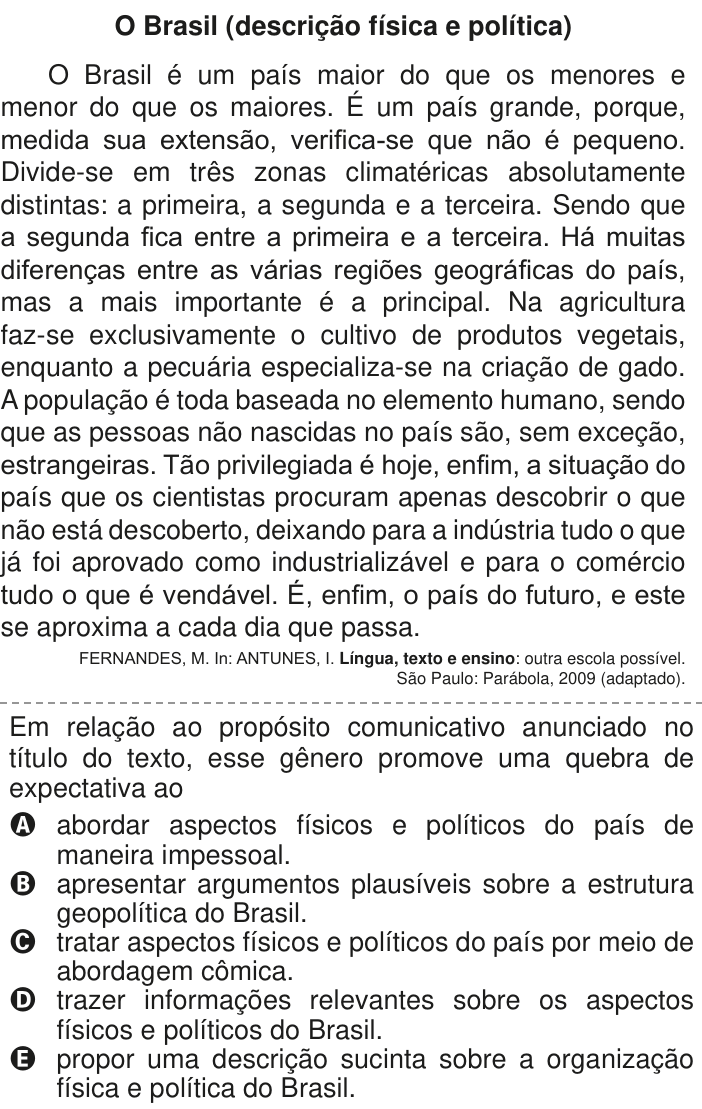 Questão 16 no caderno Azul do ENEM PPL 2020