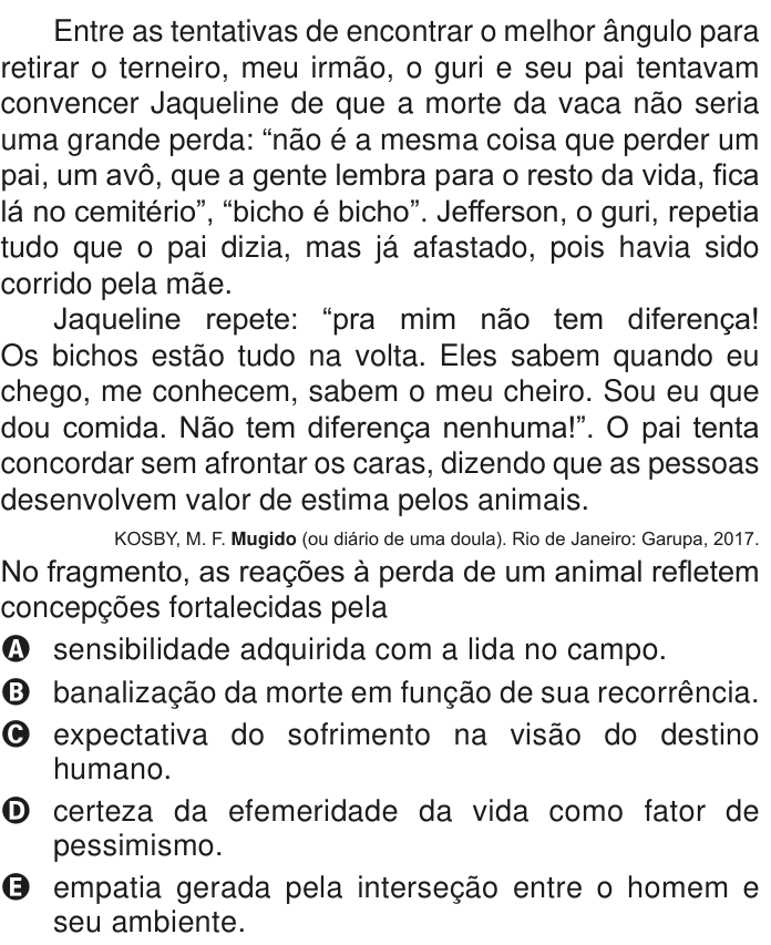 Questão 21 no caderno Azul do ENEM PPL 2020