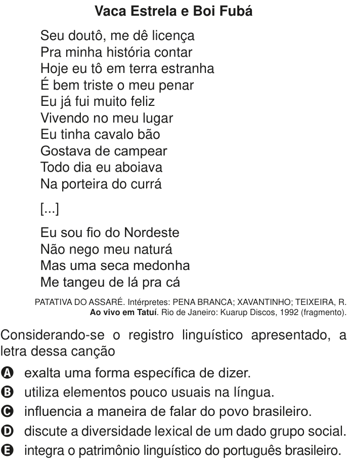 Questão 28 no caderno Azul do ENEM PPL 2020