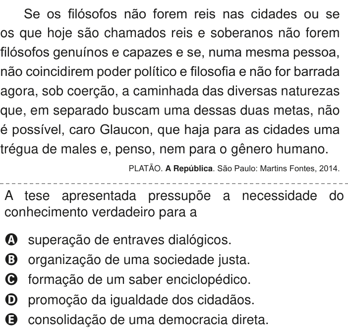 Questão 52 no caderno Azul do ENEM PPL 2020