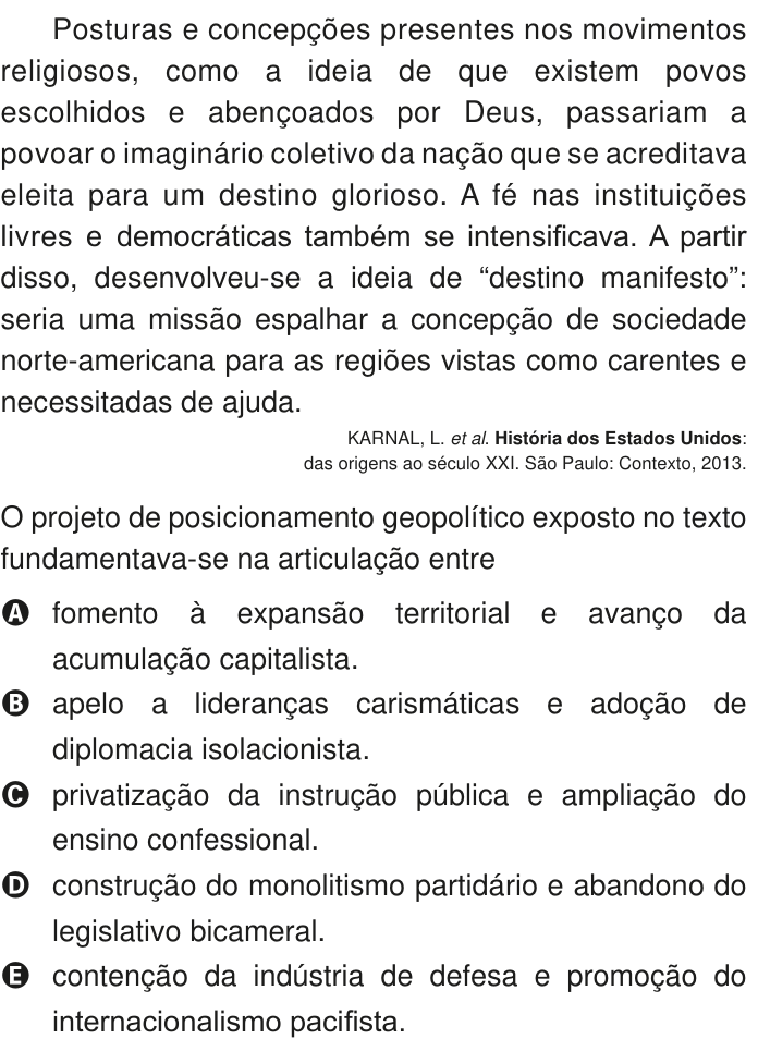Questão 55 no caderno Azul do ENEM PPL 2020