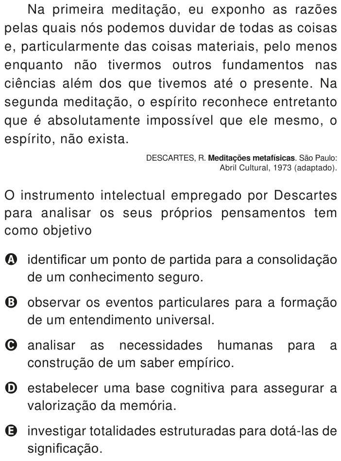 Questão 57 no caderno Azul do ENEM PPL 2020