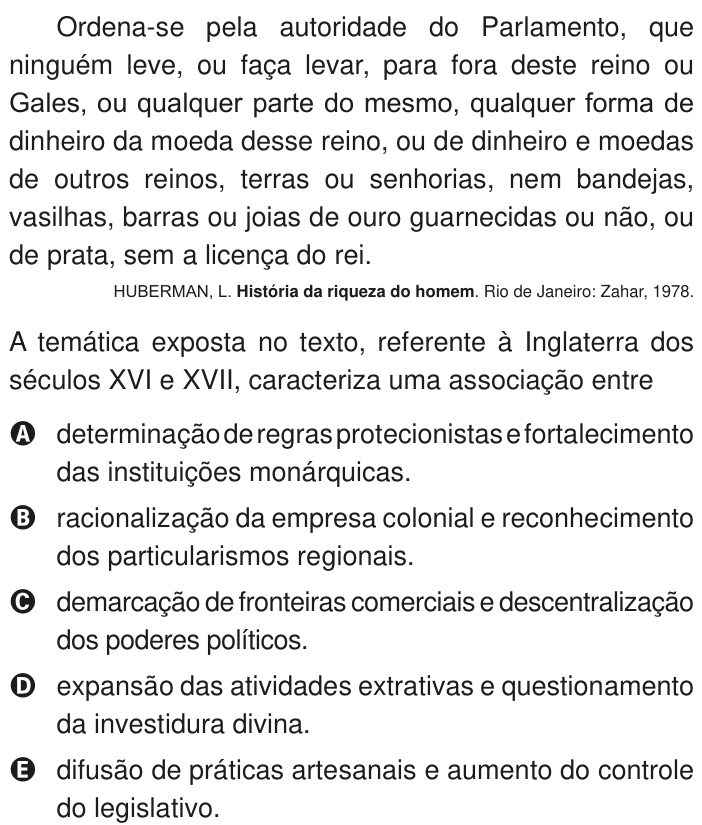 Questão 58 no caderno Azul do ENEM PPL 2020