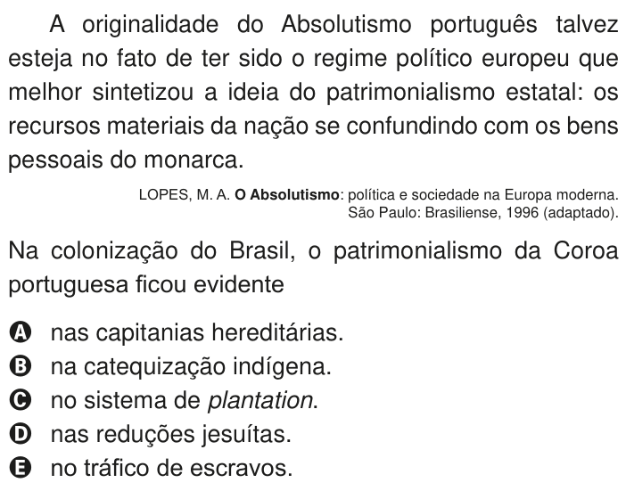 Questão 61 no caderno Azul do ENEM PPL 2020
