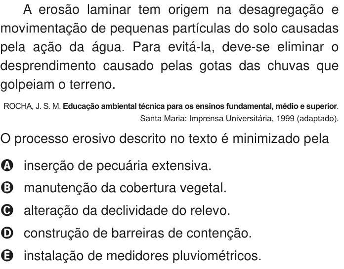 Questão 66 no caderno Azul do ENEM PPL 2020