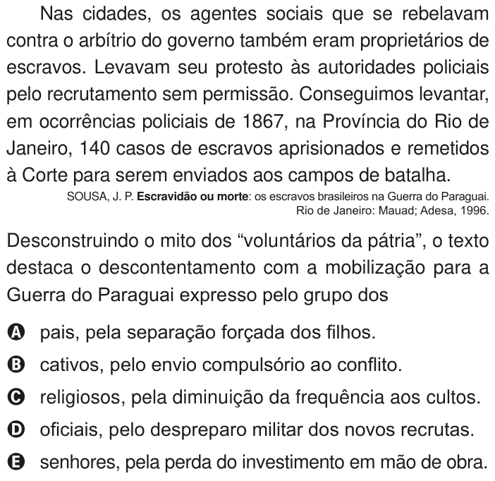 Questão 68 no caderno Azul do ENEM PPL 2020