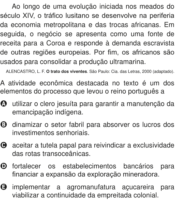 Questão 70 no caderno Azul do ENEM PPL 2020