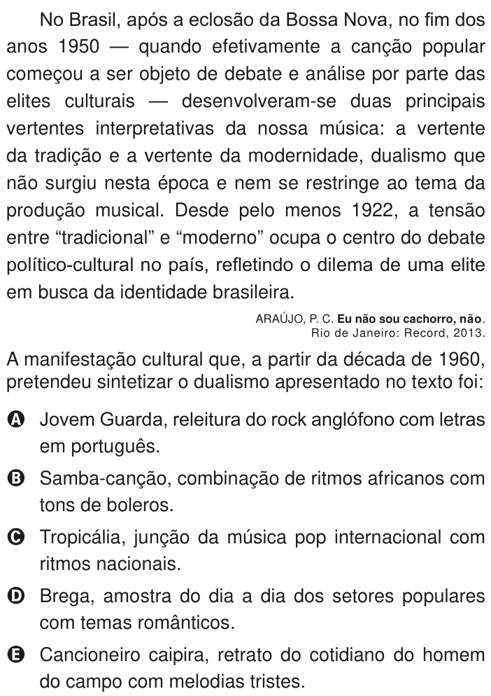 Questão 71 no caderno Azul do ENEM PPL 2020