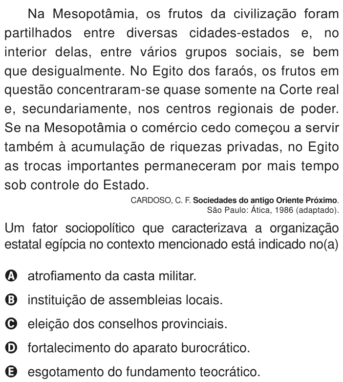 Questão 72 no caderno Azul do ENEM PPL 2020