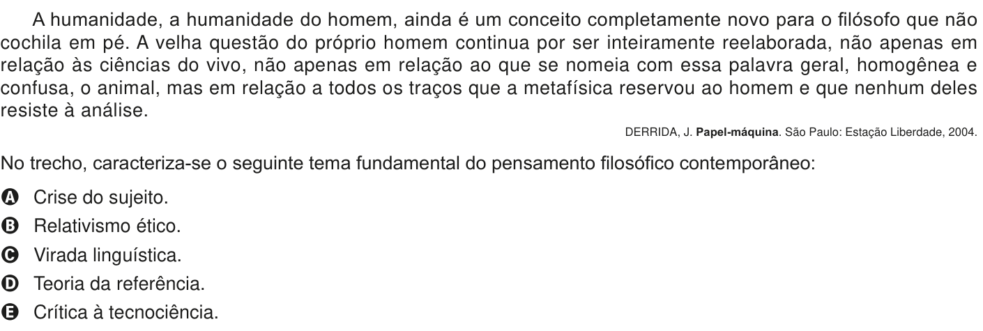 Questão 73 no caderno Azul do ENEM PPL 2020