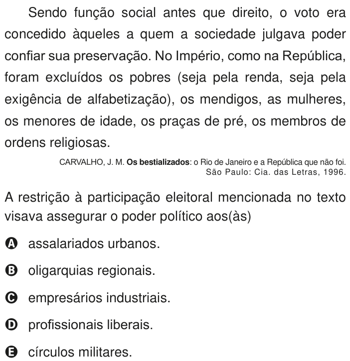 Questão 90 no caderno Azul do ENEM PPL 2020