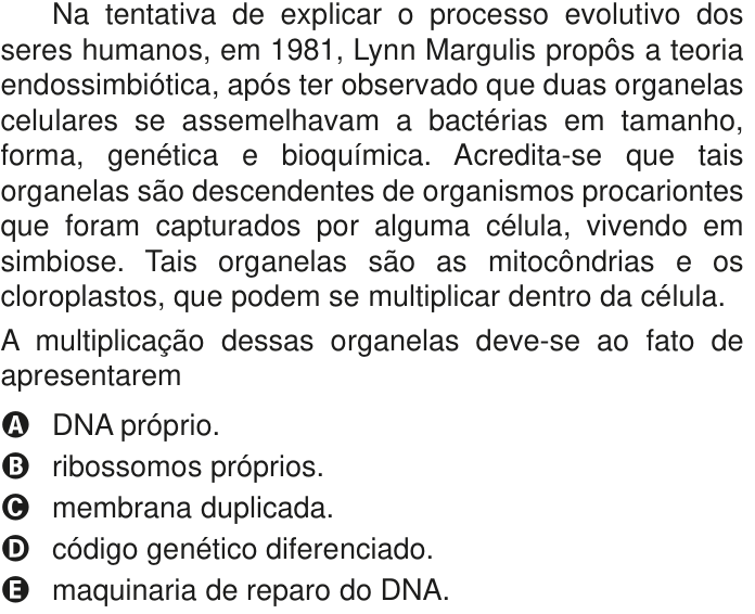 Questão 100 no caderno Azul do ENEM PPL 2020