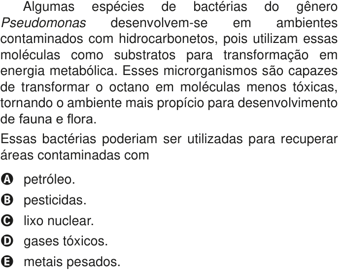 Questão 102 no caderno Azul do ENEM PPL 2020