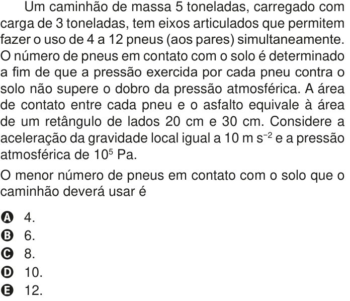 Questão 105 no caderno Azul do ENEM PPL 2020