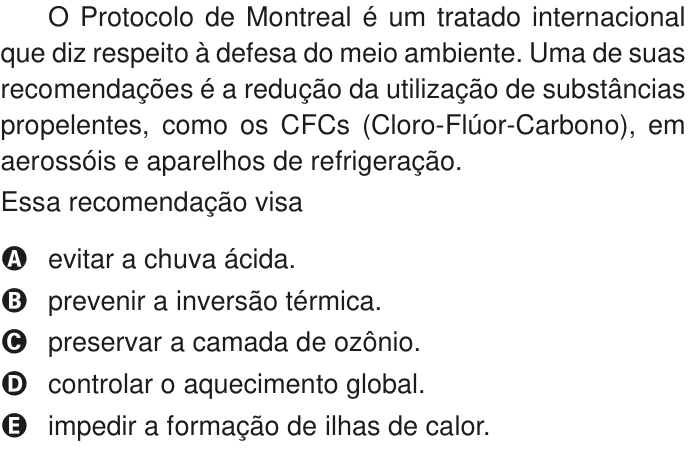 Questão 107 no caderno Azul do ENEM PPL 2020