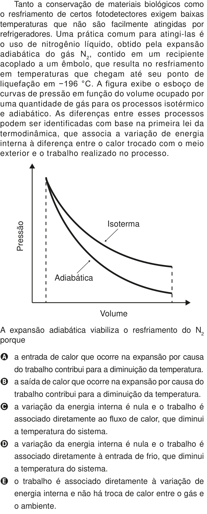 Questão 110 no caderno Azul do ENEM PPL 2020