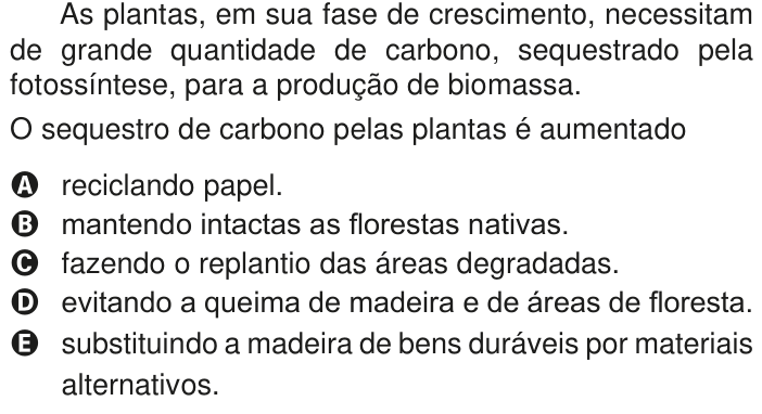 Questão 112 no caderno Azul do ENEM PPL 2020