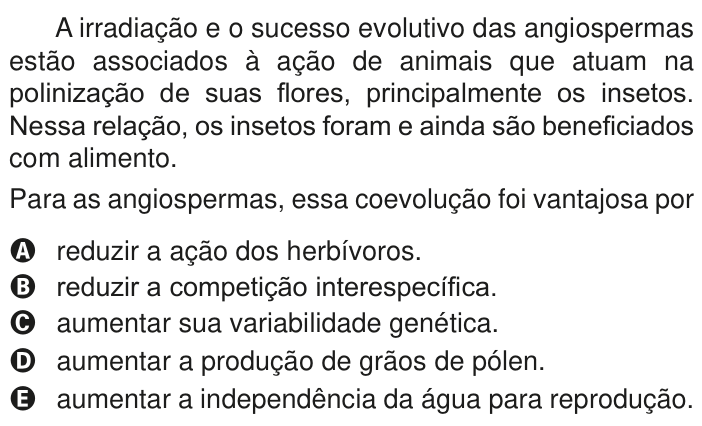 Questão 113 no caderno Azul do ENEM PPL 2020