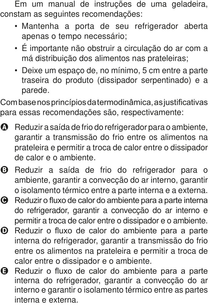 Questão 122 no caderno Azul do ENEM PPL 2020
