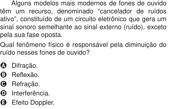 Questão 127 no caderno Azul do ENEM PPL 2020