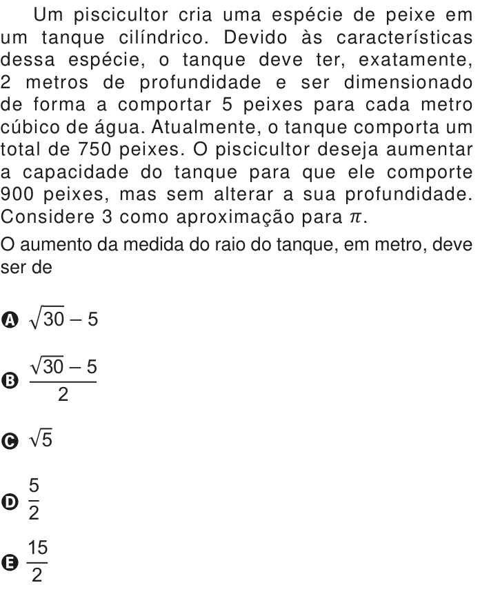 Questão 141 no caderno Azul do ENEM PPL 2020