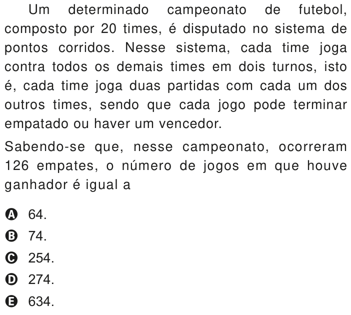 Questão 143 no caderno Azul do ENEM PPL 2020