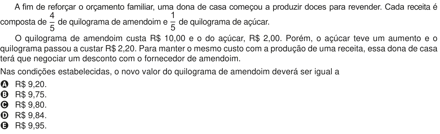 Questão 152 no caderno Azul do ENEM PPL 2020