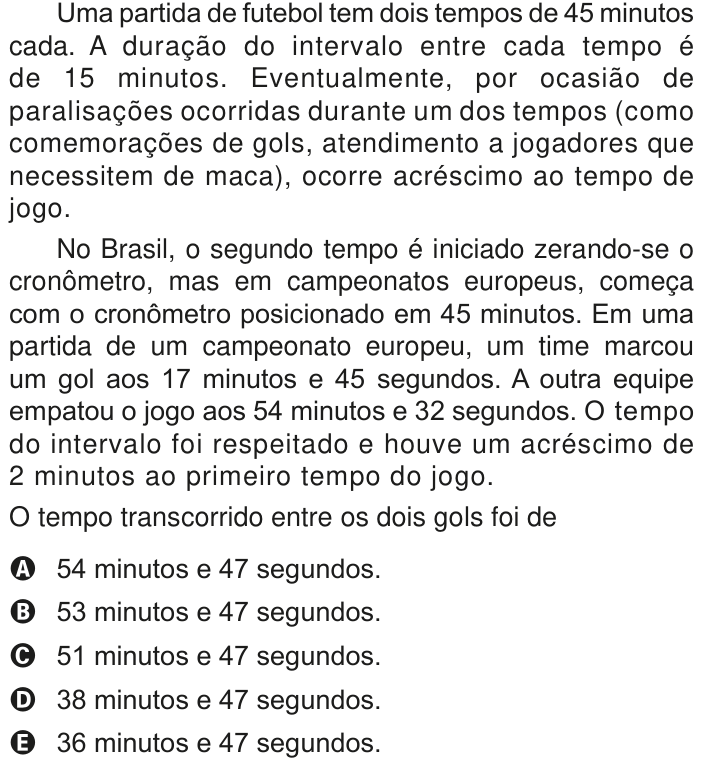 Questão 168 no caderno Azul do ENEM PPL 2020