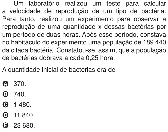 Questão 169 no caderno Azul do ENEM PPL 2020