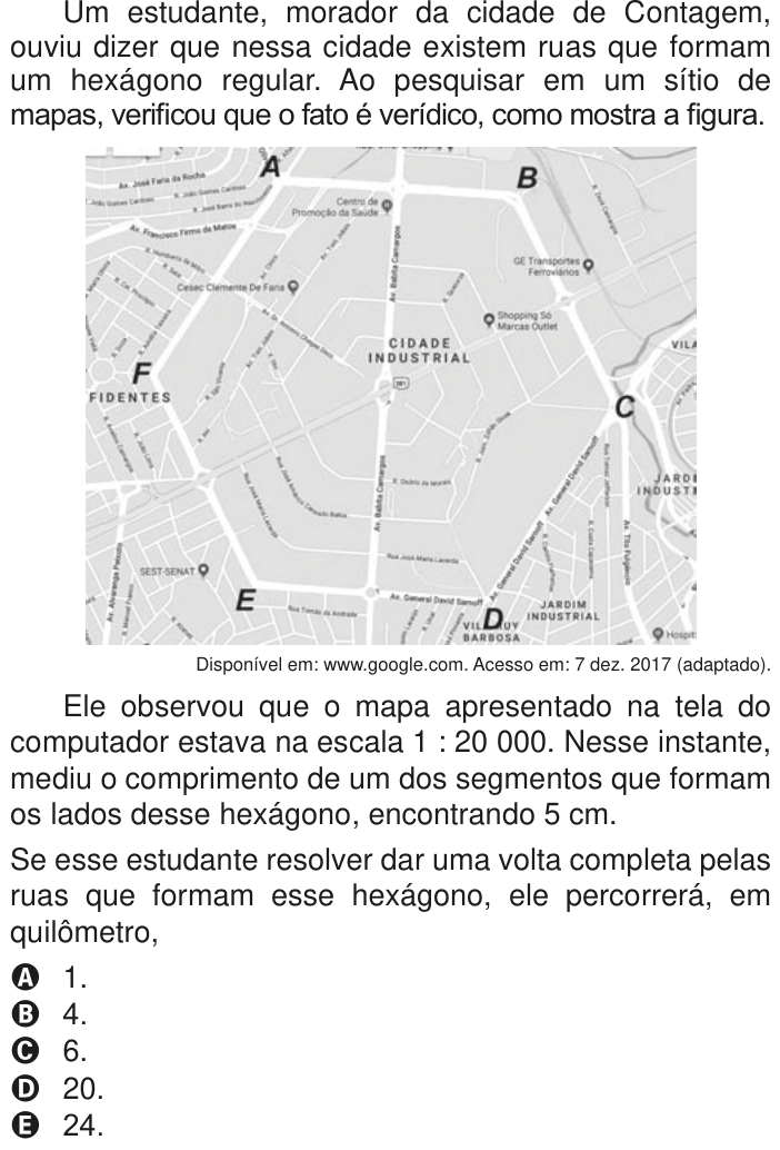 Questão 172 no caderno Azul do ENEM PPL 2020