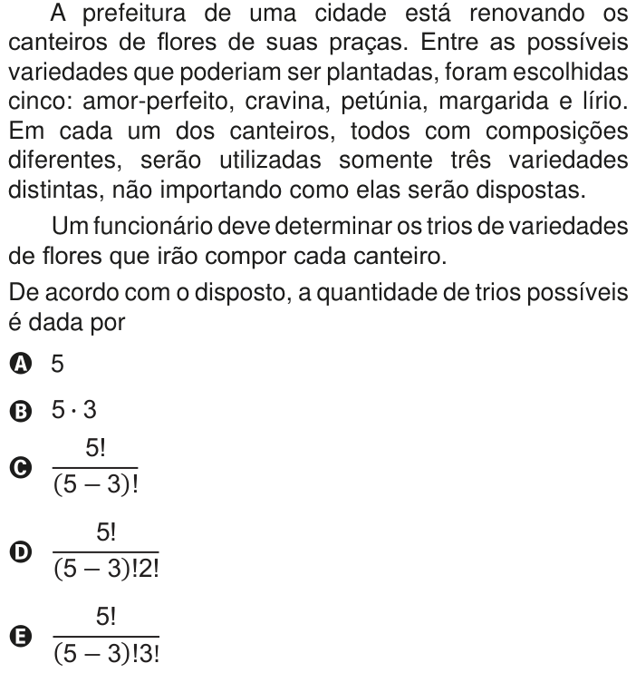 Questão 173 no caderno Azul do ENEM PPL 2020