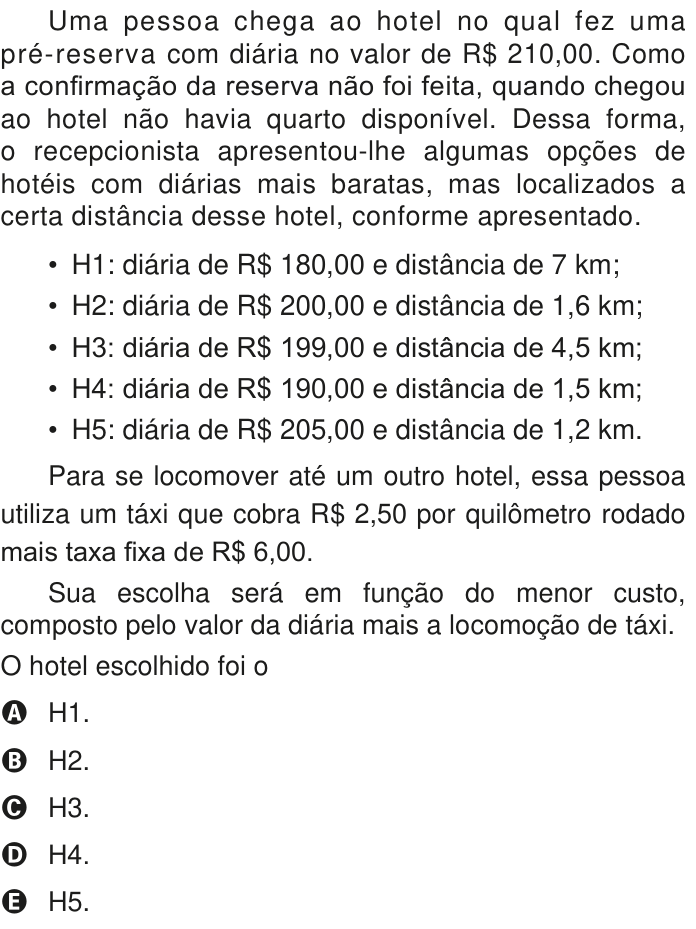 Questão 177 no caderno Azul do ENEM PPL 2020