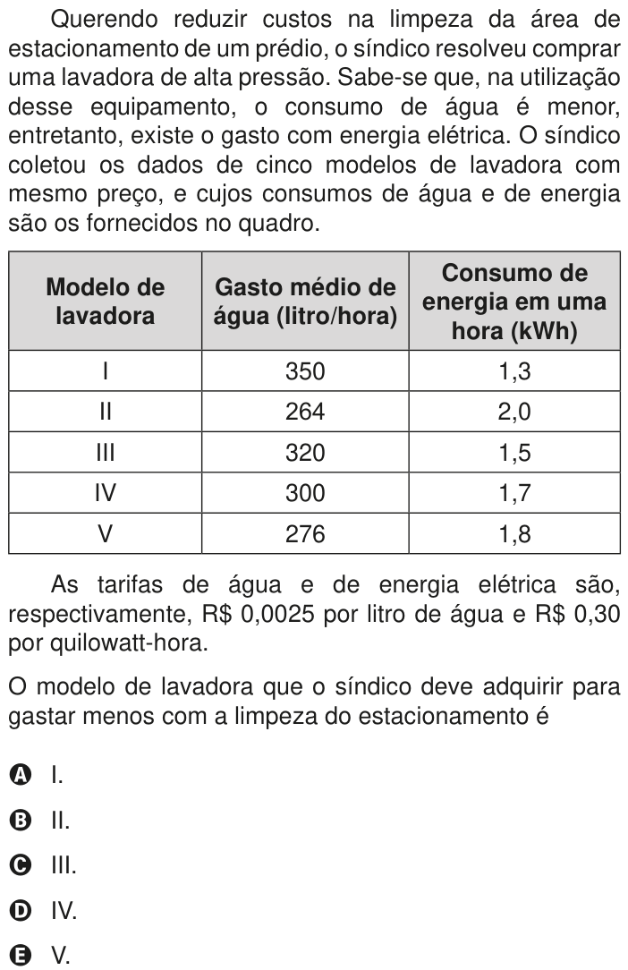 Questão 180 no caderno Azul do ENEM PPL 2020