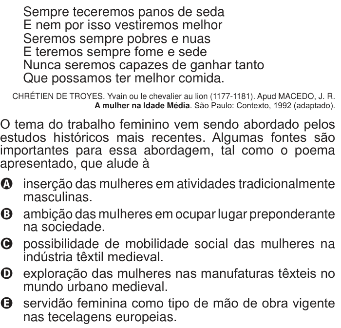 Questão 2 no caderno Branco do ENEM PPL 2014