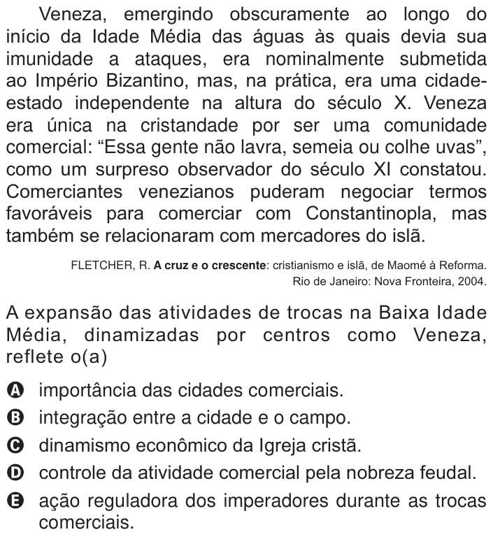 Questão 23 no caderno Branco do ENEM PPL 2014