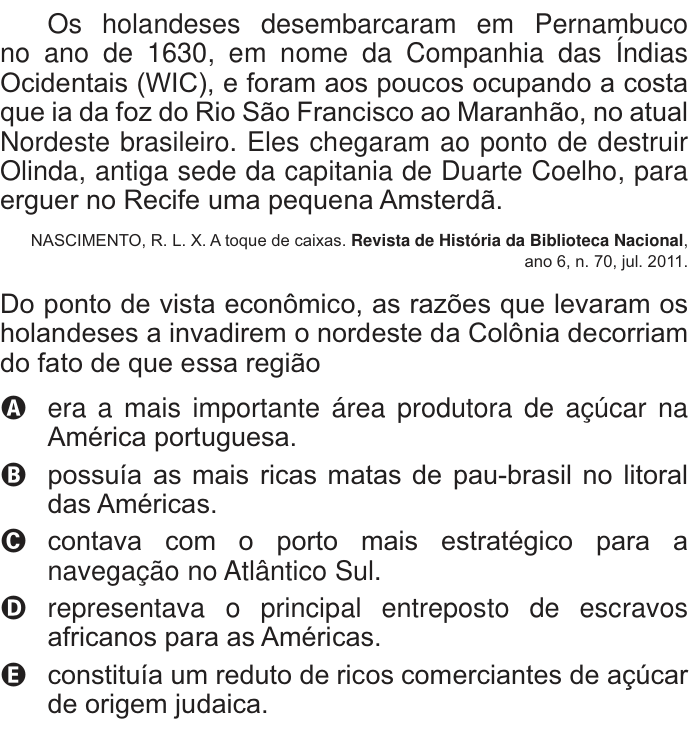 Questão 27 no caderno Branco do ENEM PPL 2014