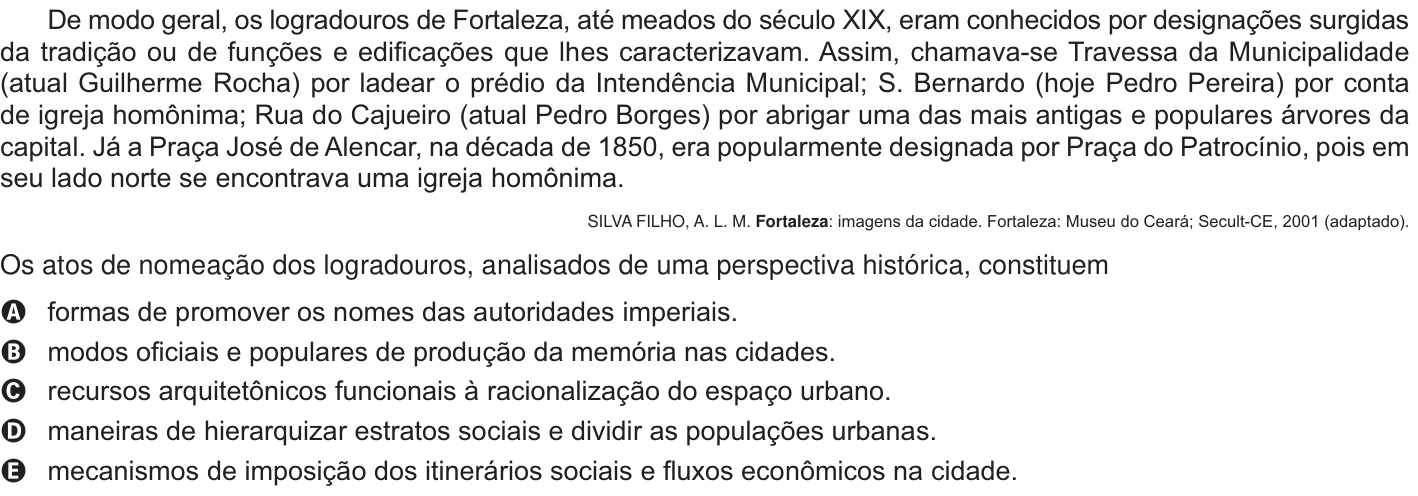 Questão 32 no caderno Branco do ENEM PPL 2014