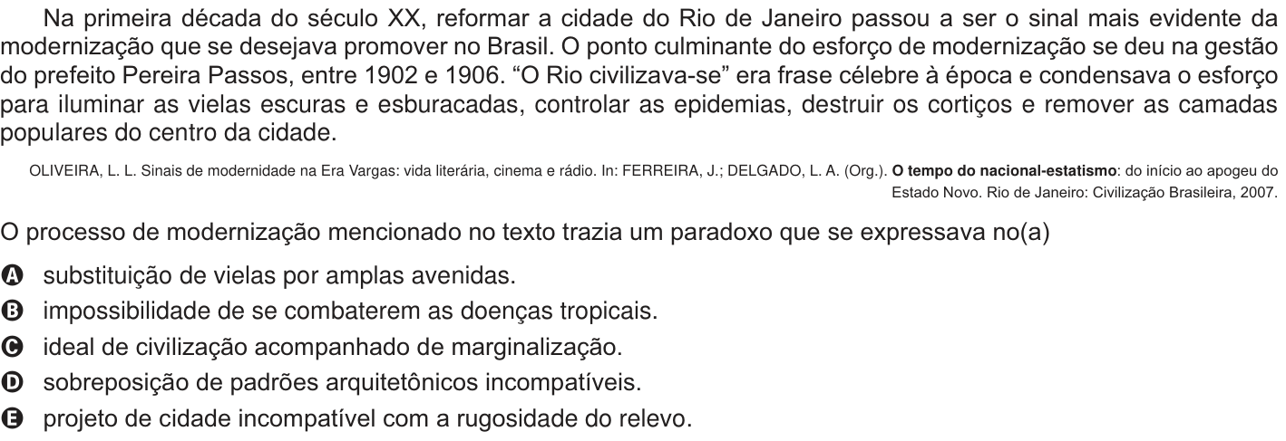 Questão 33 no caderno Branco do ENEM PPL 2014