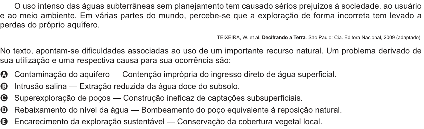 Questão 38 no caderno Branco do ENEM PPL 2014