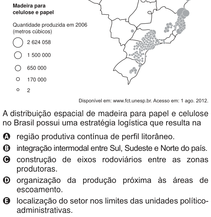 Questão 43 no caderno Branco do ENEM PPL 2014