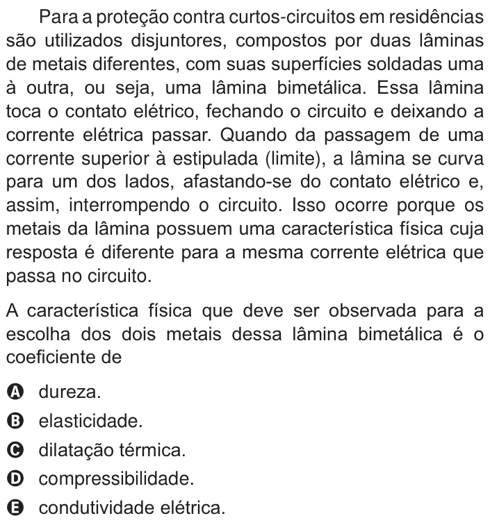 Questão 59 no caderno Branco do ENEM PPL 2014