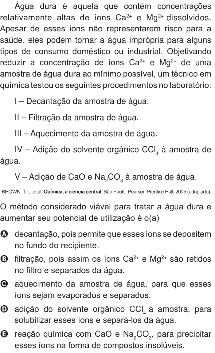Questão 70 no caderno Branco do ENEM PPL 2014