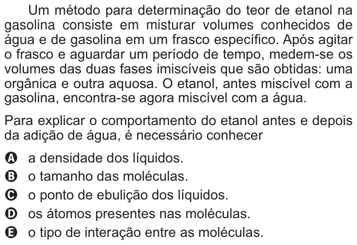 Questão 75 no caderno Branco do ENEM PPL 2014