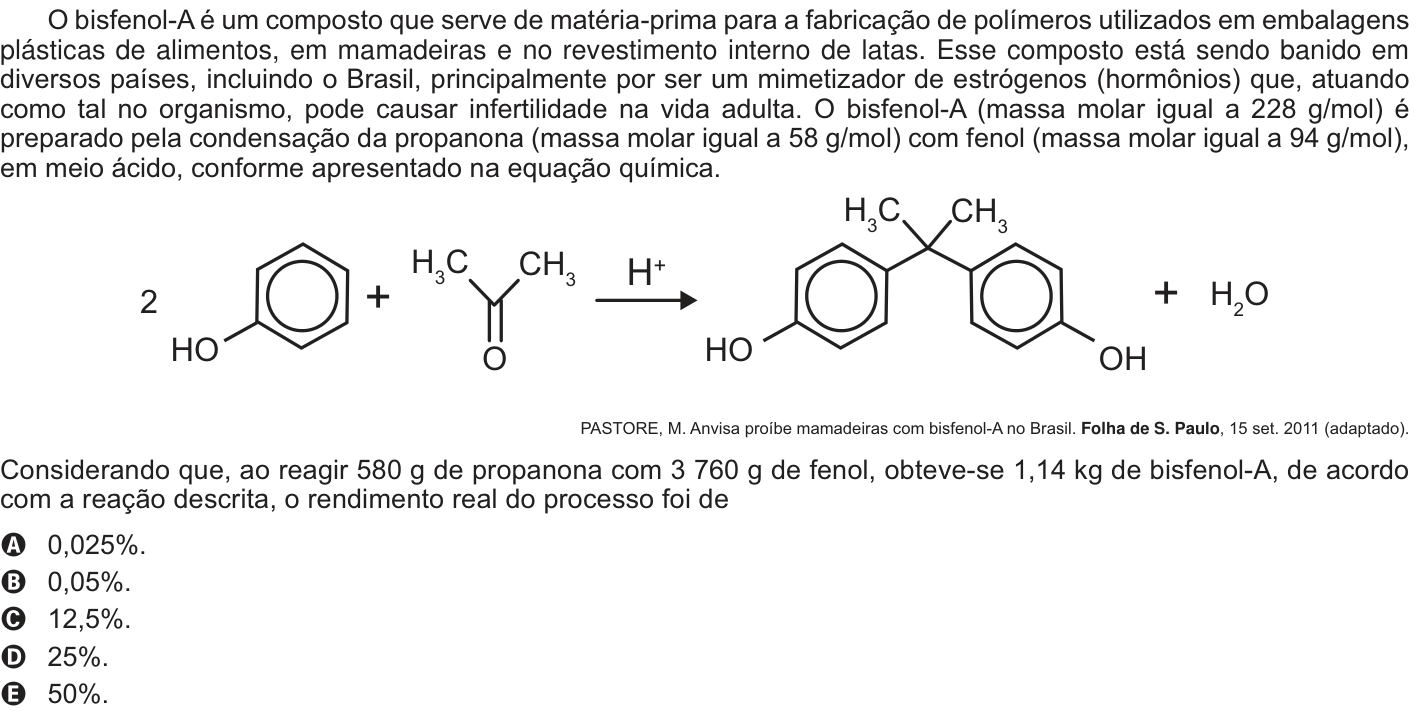 Questão 83 no caderno Branco do ENEM PPL 2014