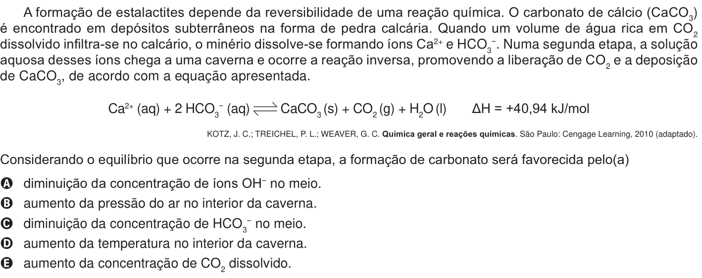 Questão 85 no caderno Branco do ENEM PPL 2014