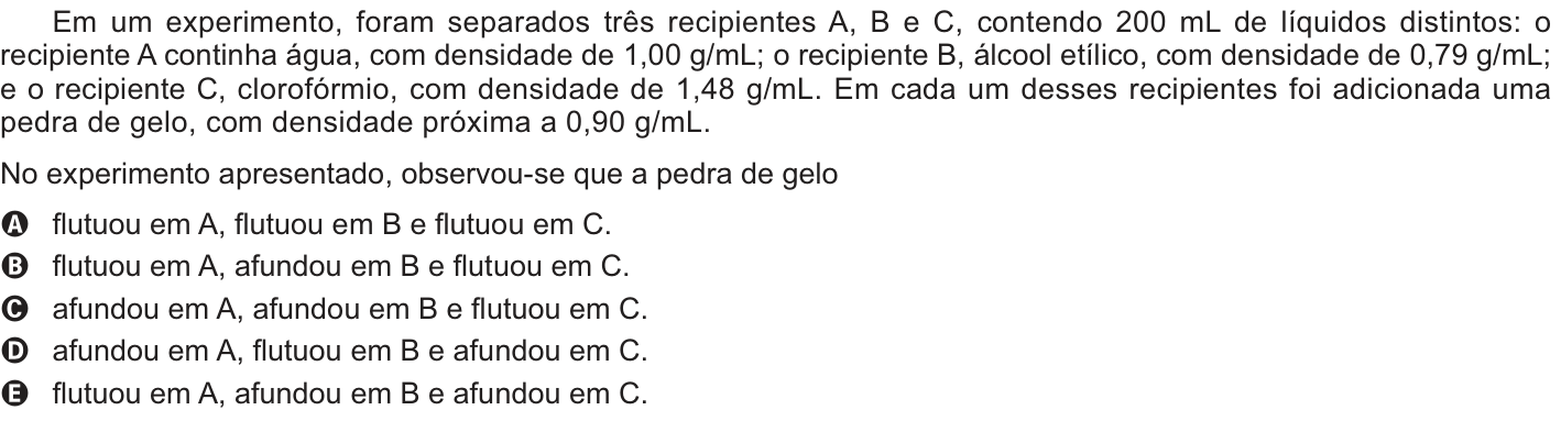 Questão 86 no caderno Branco do ENEM PPL 2014