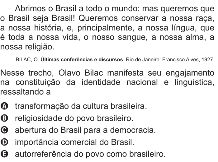 Questão 102 no caderno Cinza do ENEM PPL 2014