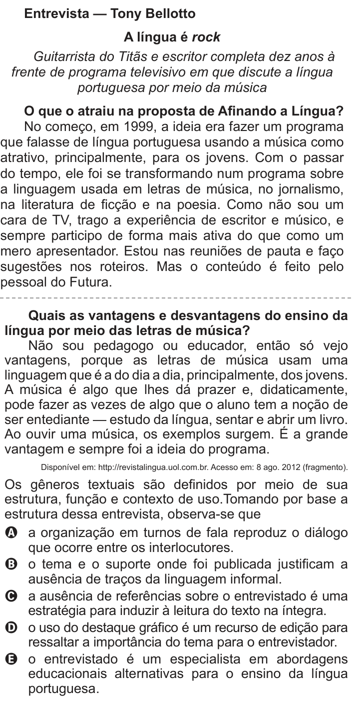 Questão 117 no caderno Cinza do ENEM PPL 2014