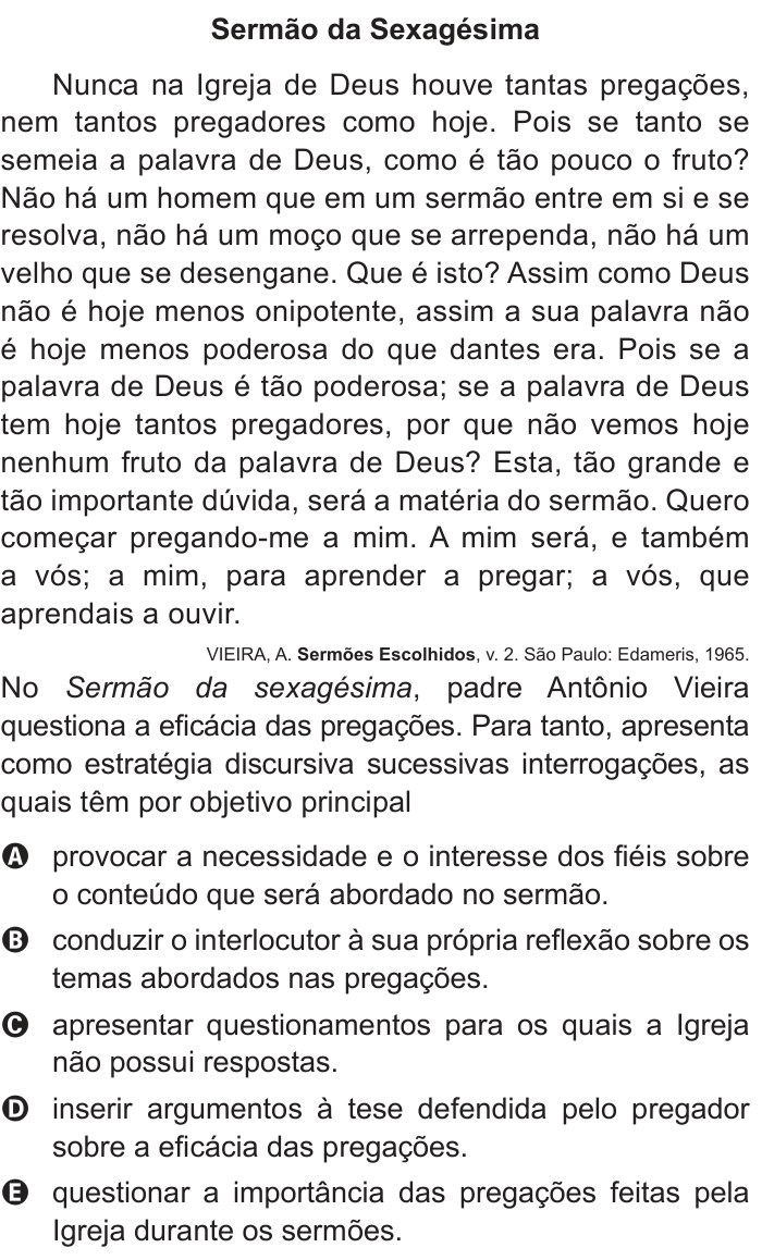 Questão 123 no caderno Cinza do ENEM PPL 2014