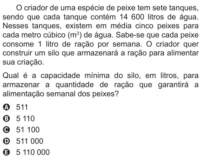 Questão 150 no caderno Cinza do ENEM PPL 2014